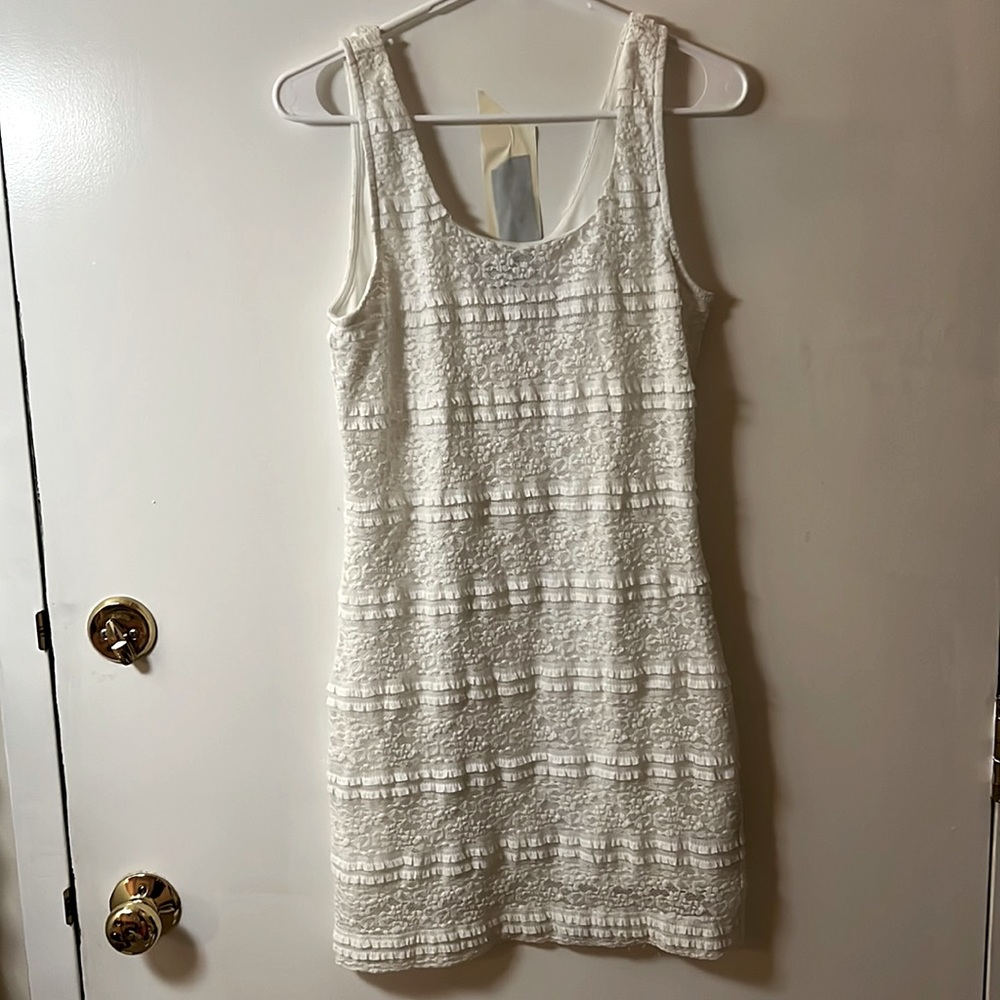 Lace, white dress